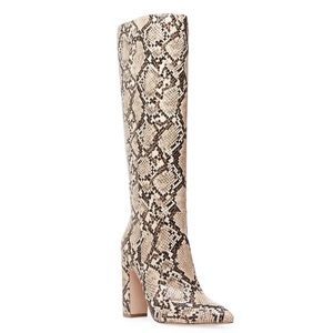 STEVE MADEEN FAUX SNAKESKIN BOOTS
